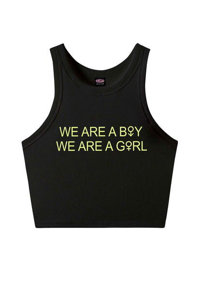 We Are A Boy Pride Y2K Crop Tank Top Cherrykitten