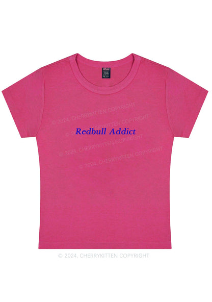 Curvy Redbull Addict Y2K Baby Tee Cherrykitten