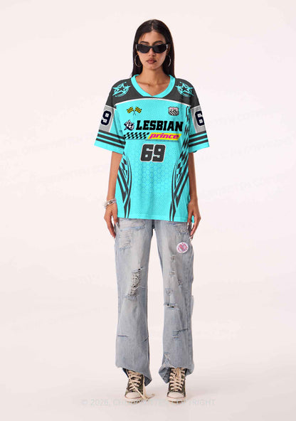 Blue Lesbian Prince Pride Y2K Sport Jersey Shirts Cherrykitten