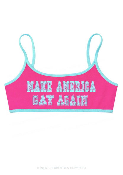 Make America Gay Again Y2K Super Crop Cami Cherrykitten