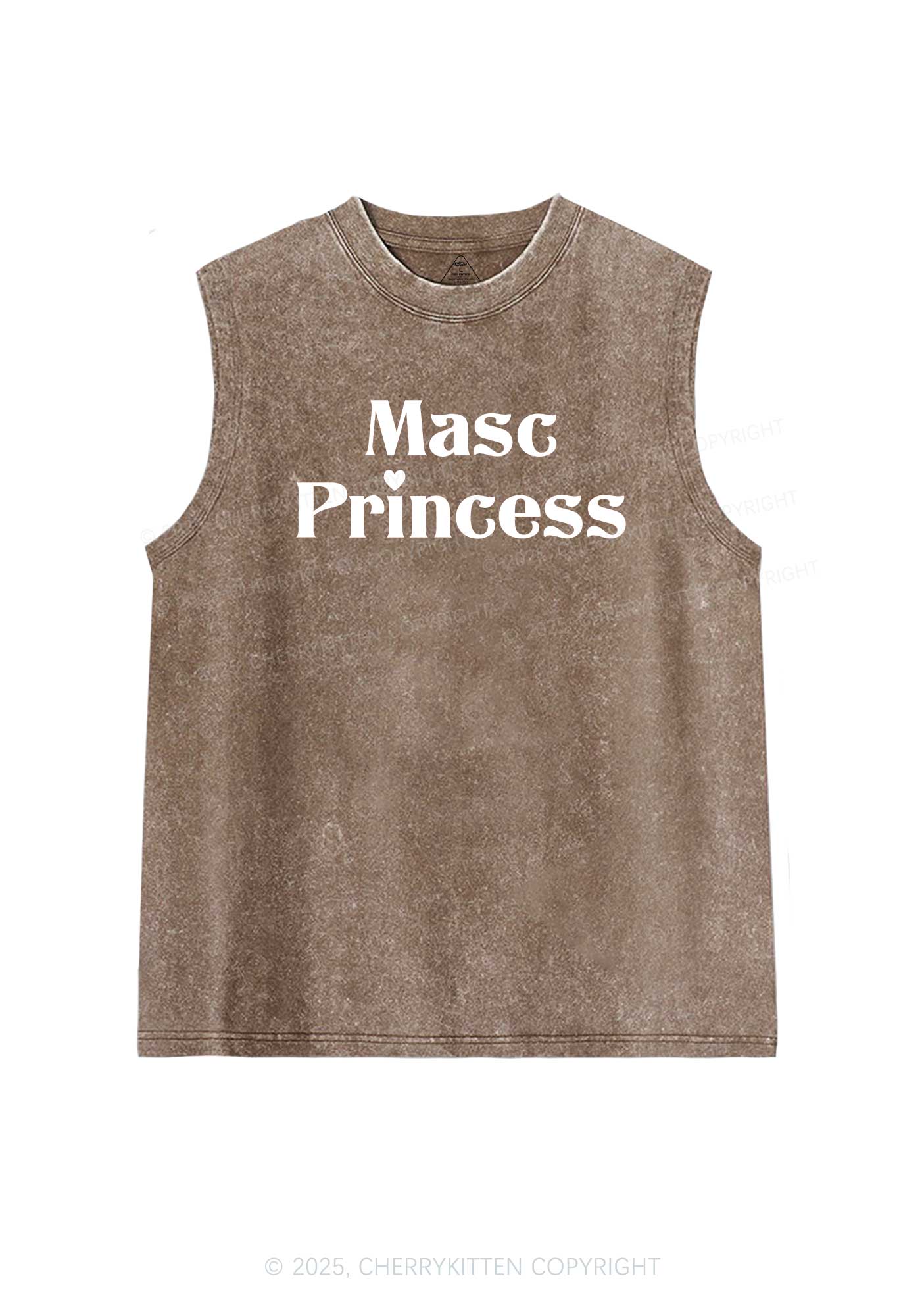 Masc Princess Pride Y2K Washed Muscle Tank Cherrykitten