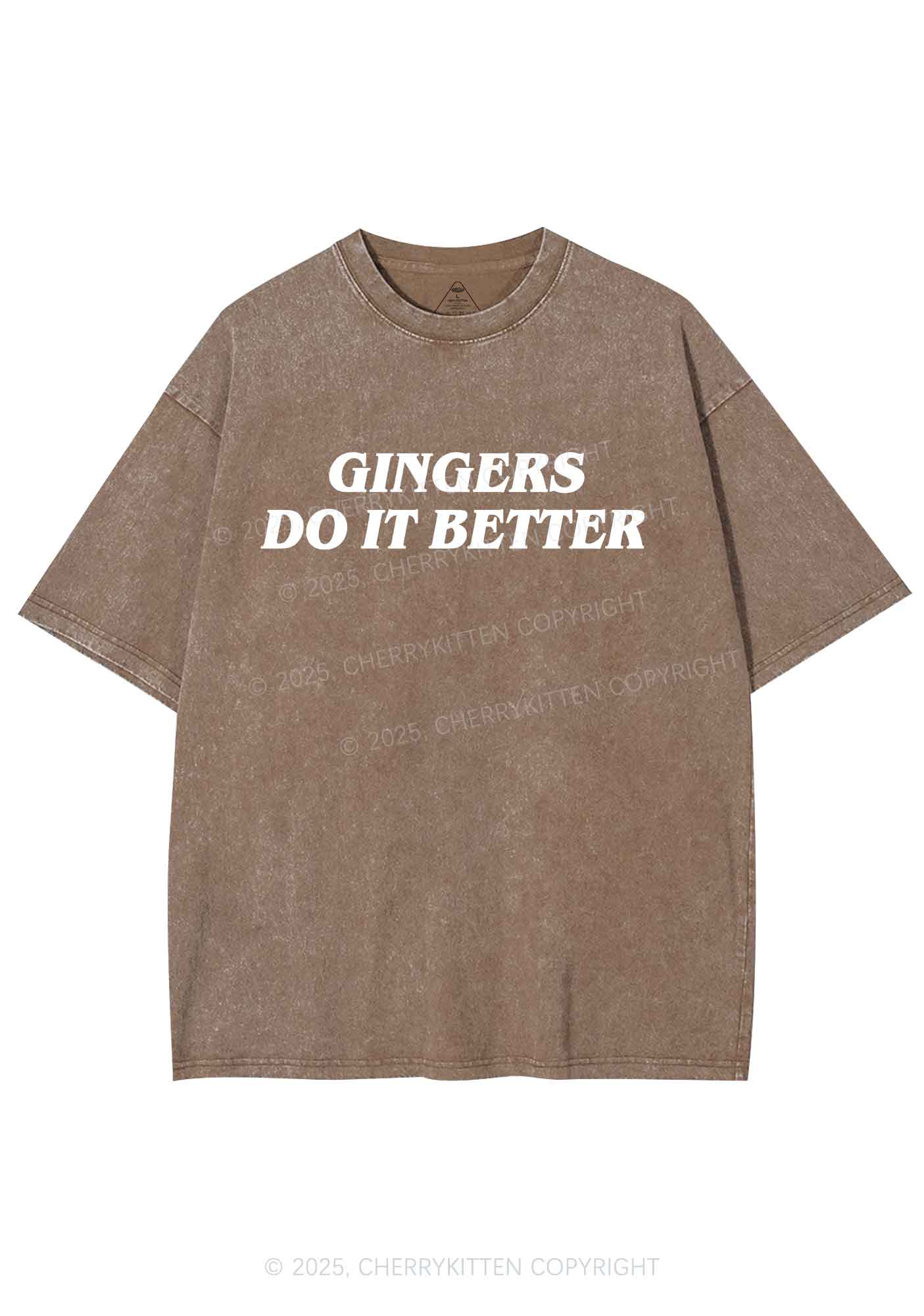 Gingers Do It Better Y2K Shirts Washed Tee Cherrykitten