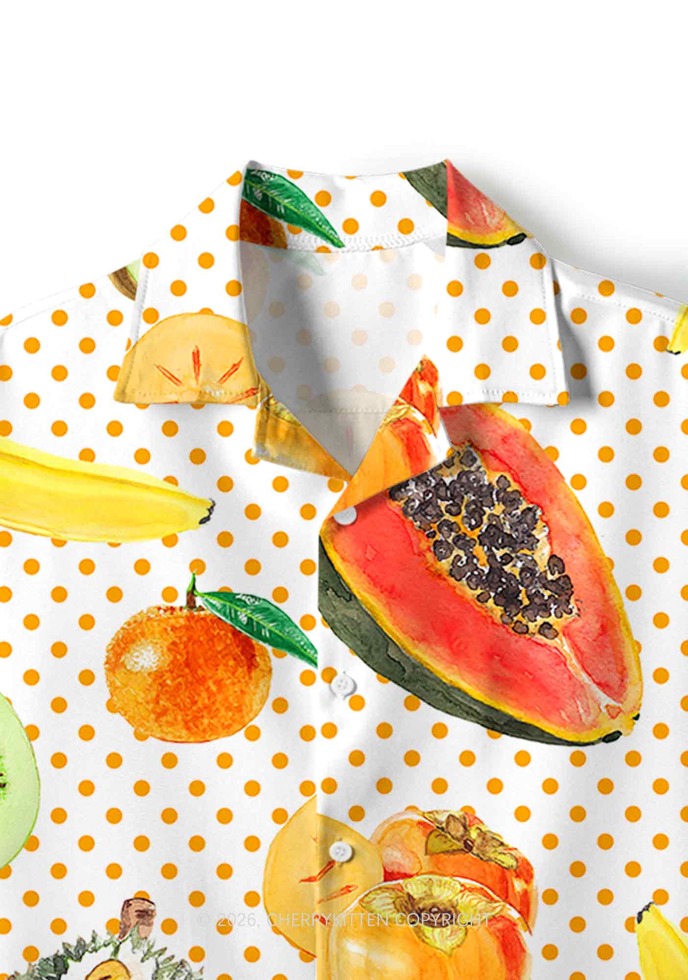 Fruity Dots Pride Y2K Print Hawaiian Shirt Cherrykitten