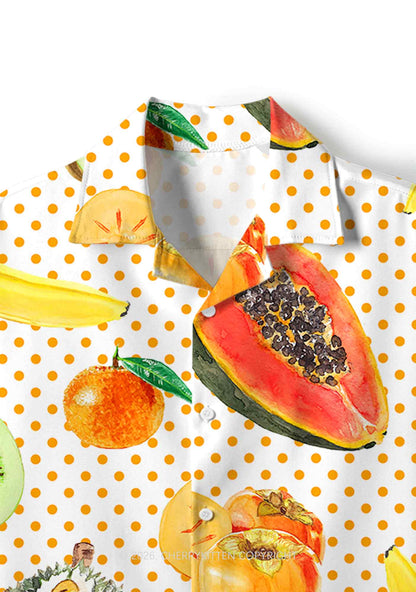 Fruity Dots Pride Y2K Print Hawaiian Shirt Cherrykitten