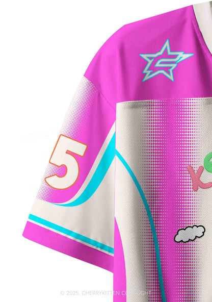 Custom Orange Pony Y2K Crop Sport Jersey Shirts Cherrykitten