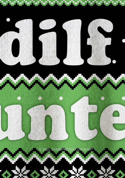 Green Hunter Y2K Christmas Knit Sweatshirt Cherrykitten