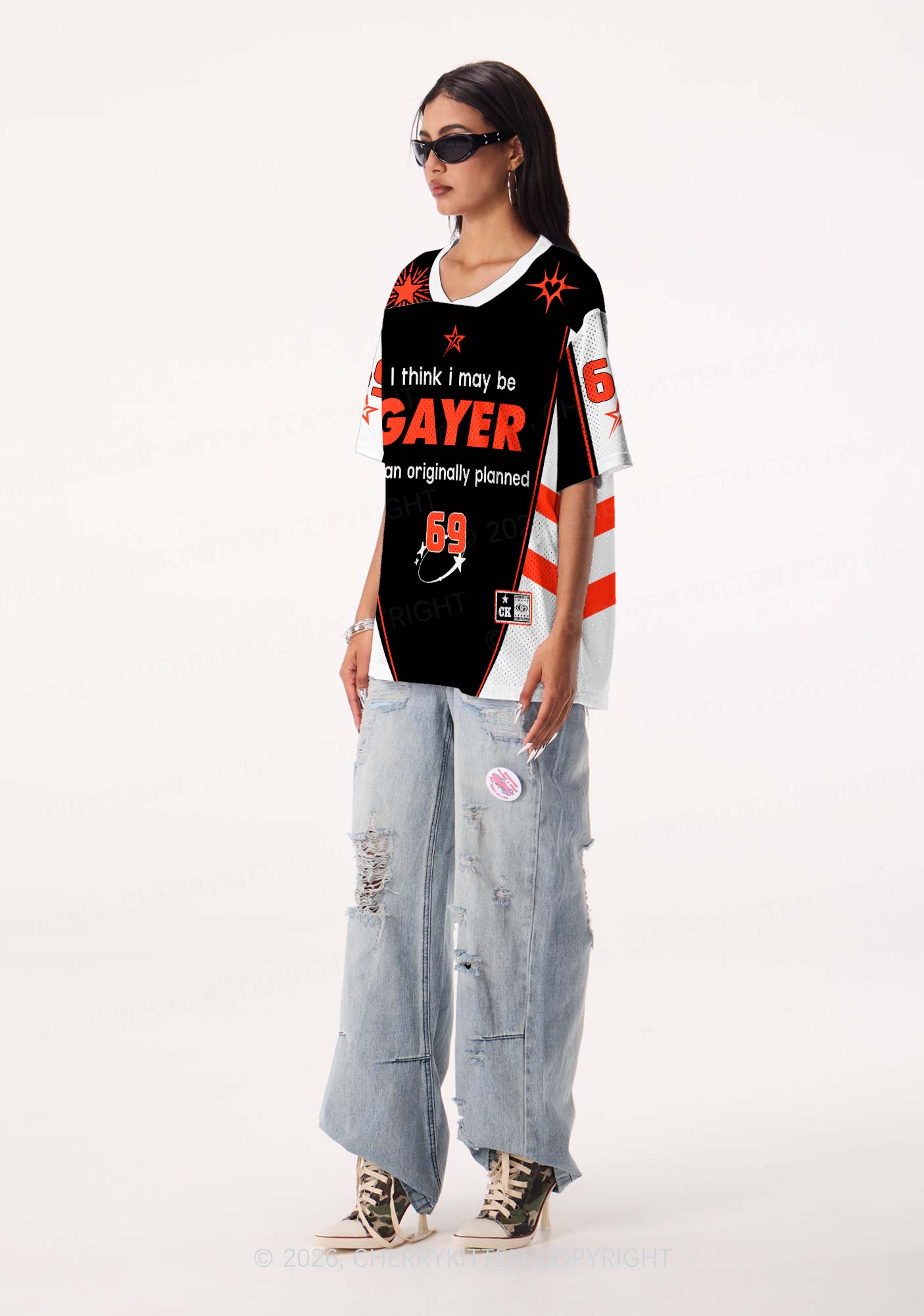 I May Be Gayer Pride Y2K Sport Jersey Shirts Cherrykitten
