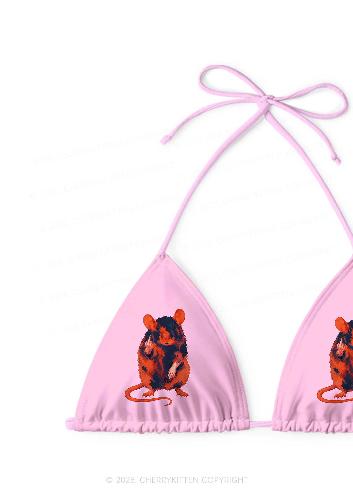 Sassy Rat Y2K Print Bikini Set Cherrykitten