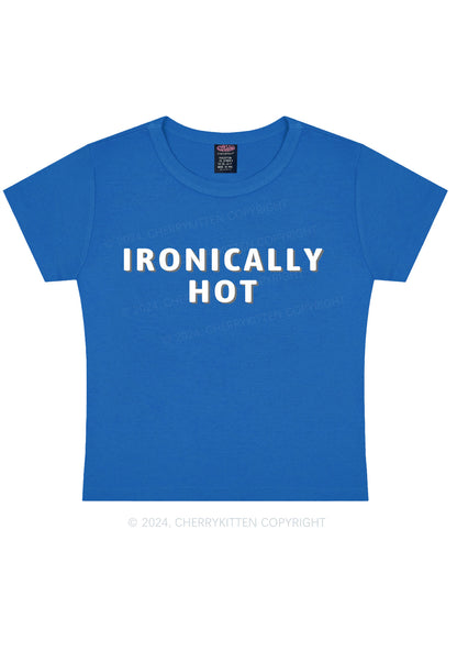 Ironically Hot Y2k Baby Tee