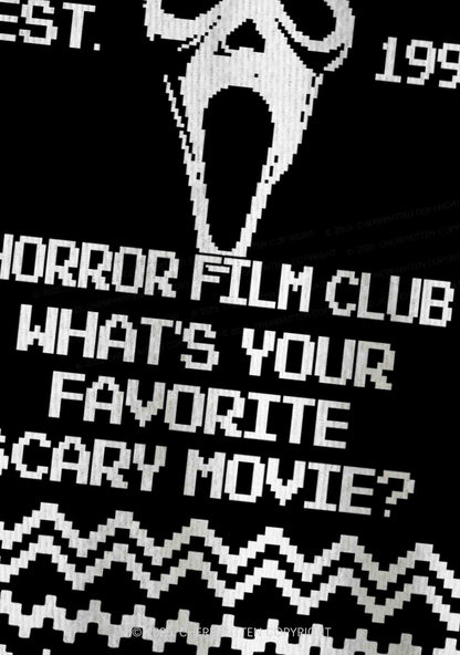 Horror Film Club Halloween Y2K Christmas Cardigan Knit Sweatshirt Cherrykitten