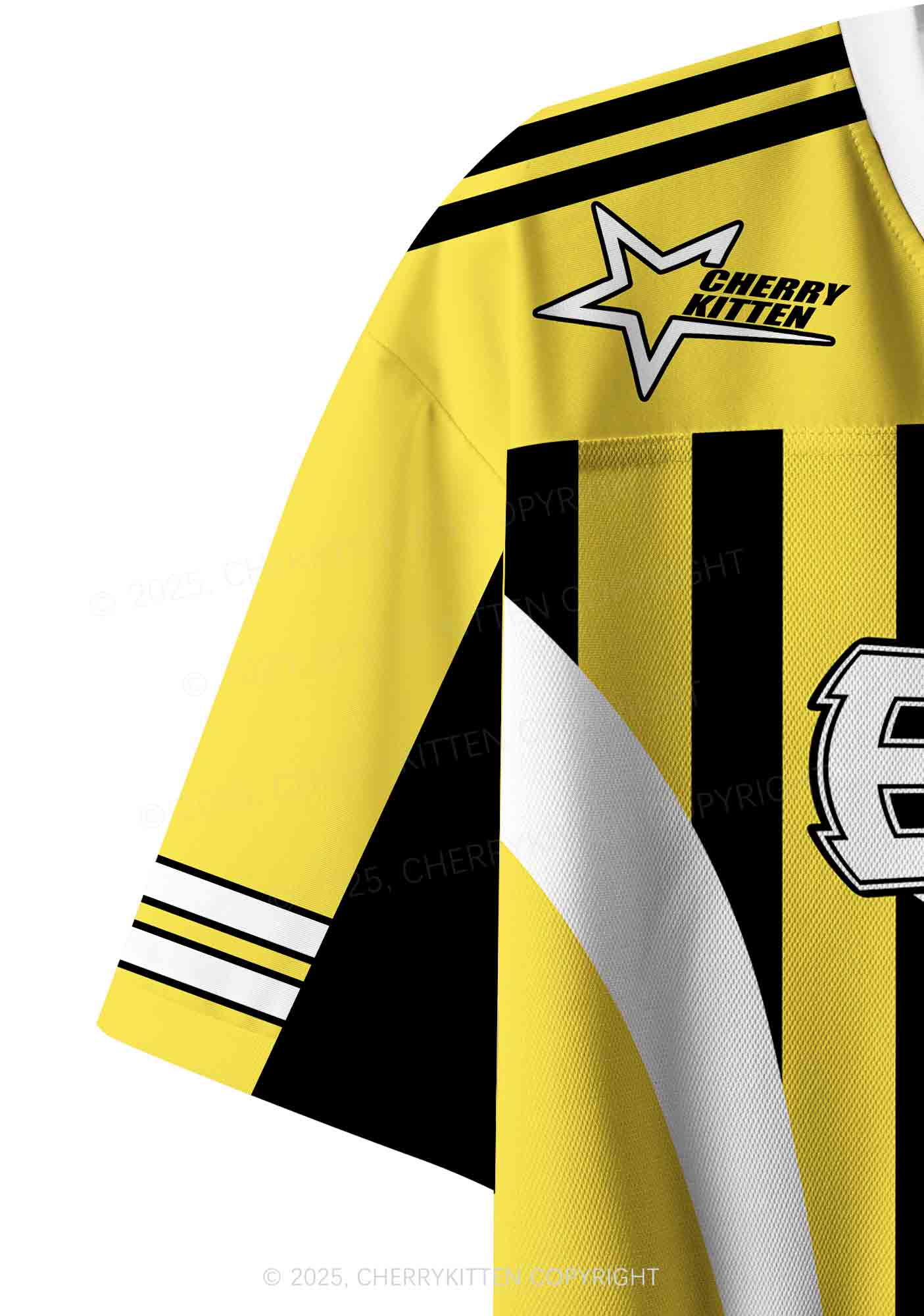 Custom Yellow Feral Y2K Crop Sport Jersey Shirts Cherrykitten