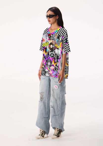 Bass And Drum Collage Y2K Sport Jersey Shirts Cherrykitten