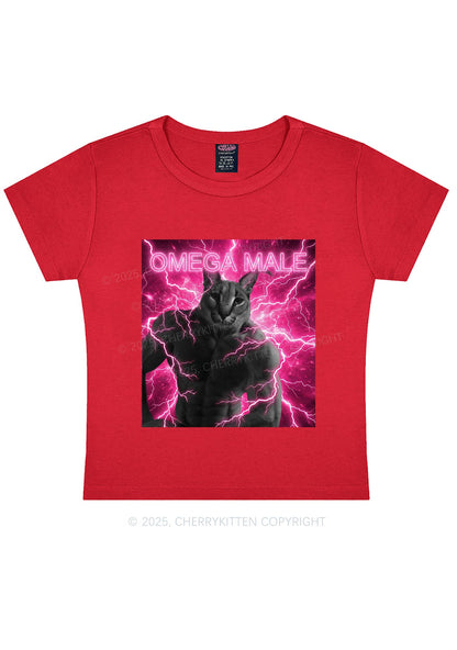 Omega Male Y2K Baby Tee Cherrykitten