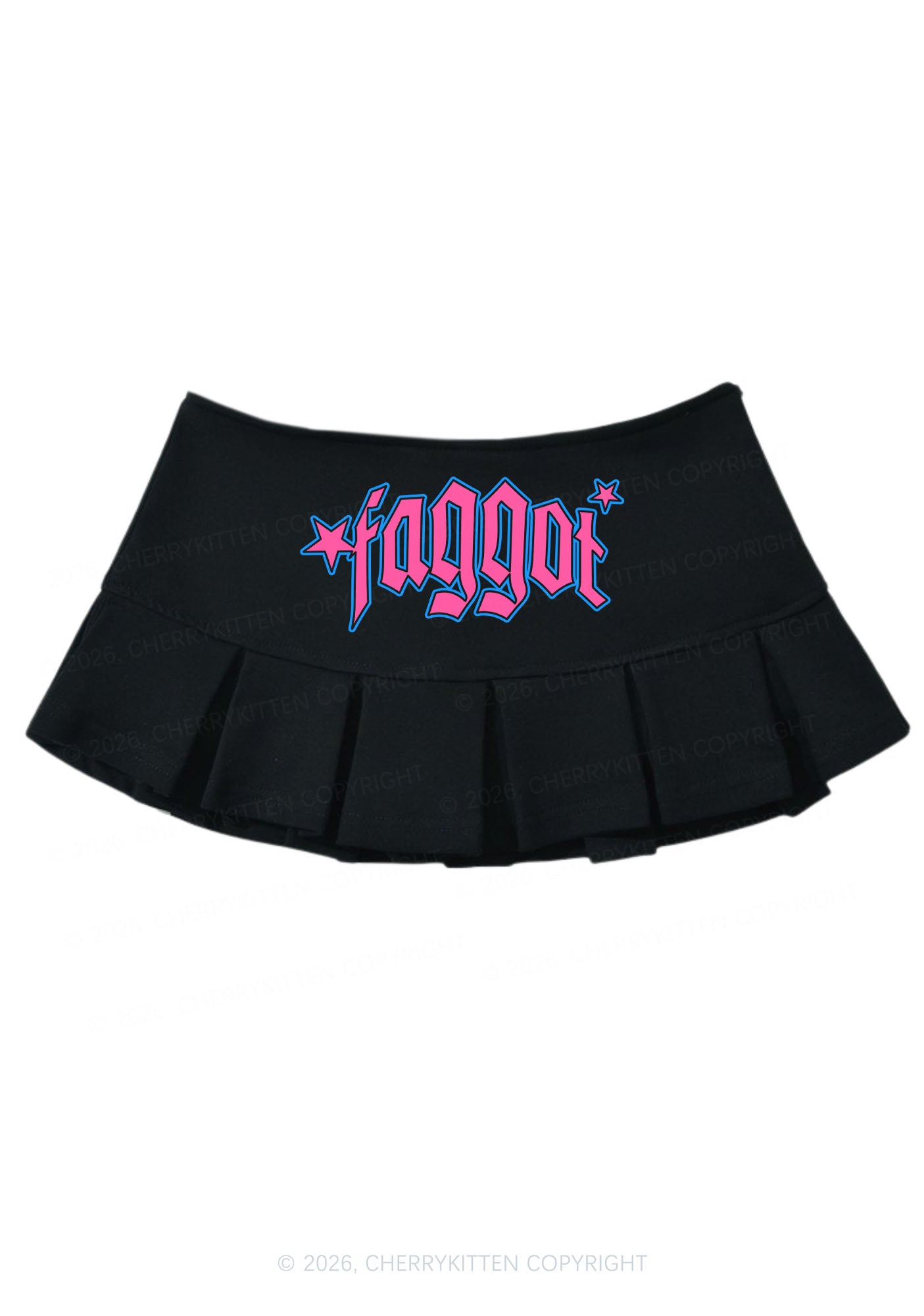 Faggot Star Pride Y2K Mini Pleated Skirts Cherrykitten