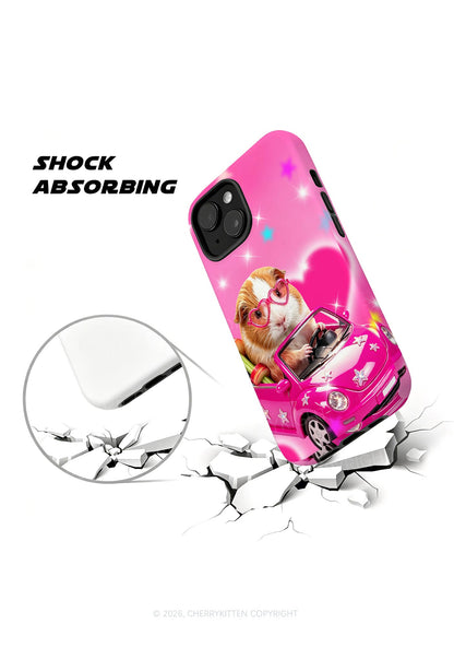 Pink Car Guinea Pig Y2K Phone Case Cherrykitten