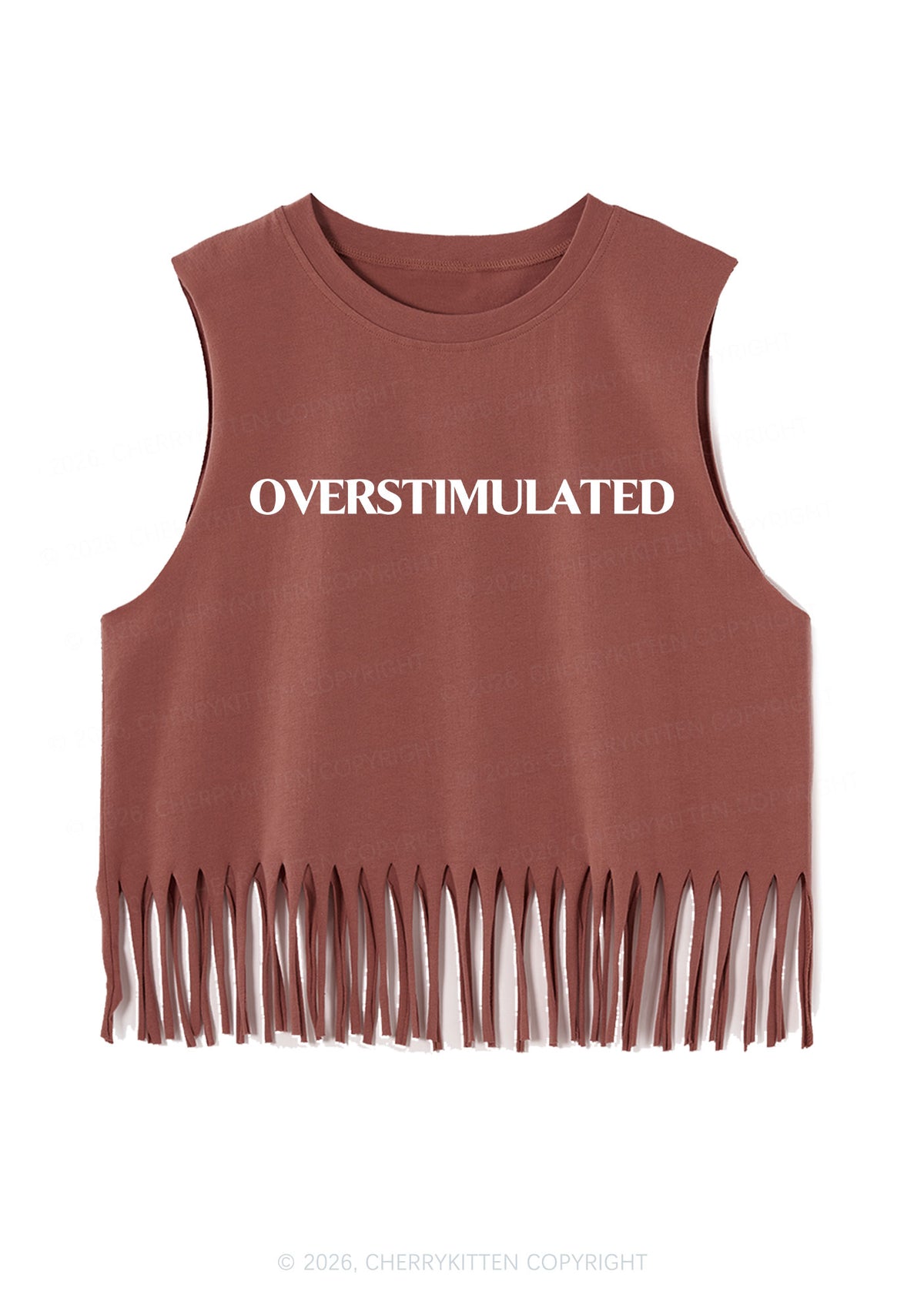 Overstimulated Y2K Fringe Tank Top Cherrykitten