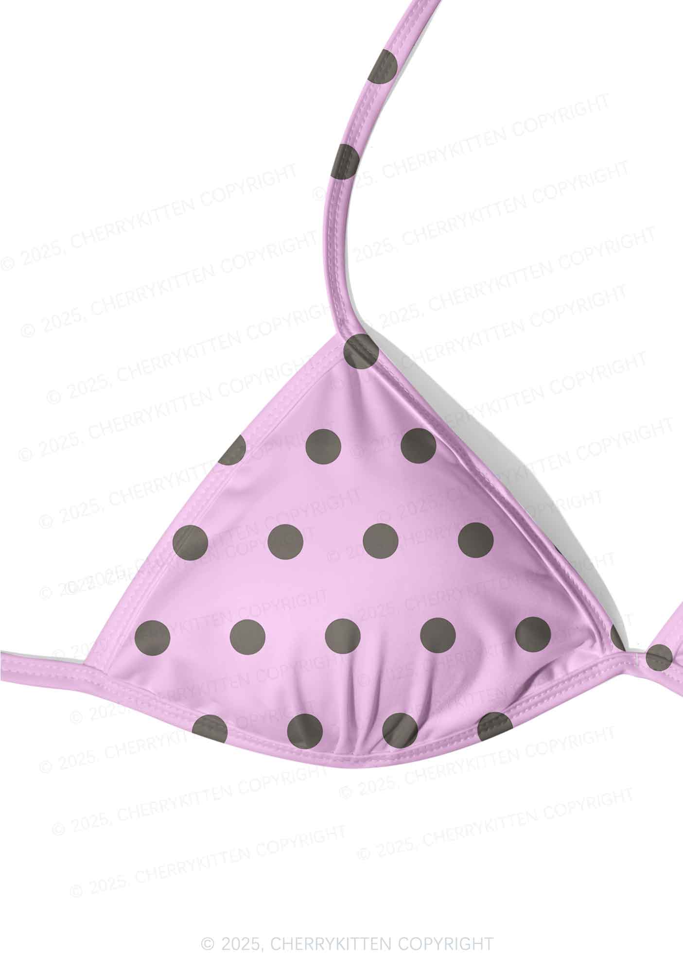 Dotty Pink Y2K Print Bikini Set Cherrykitten