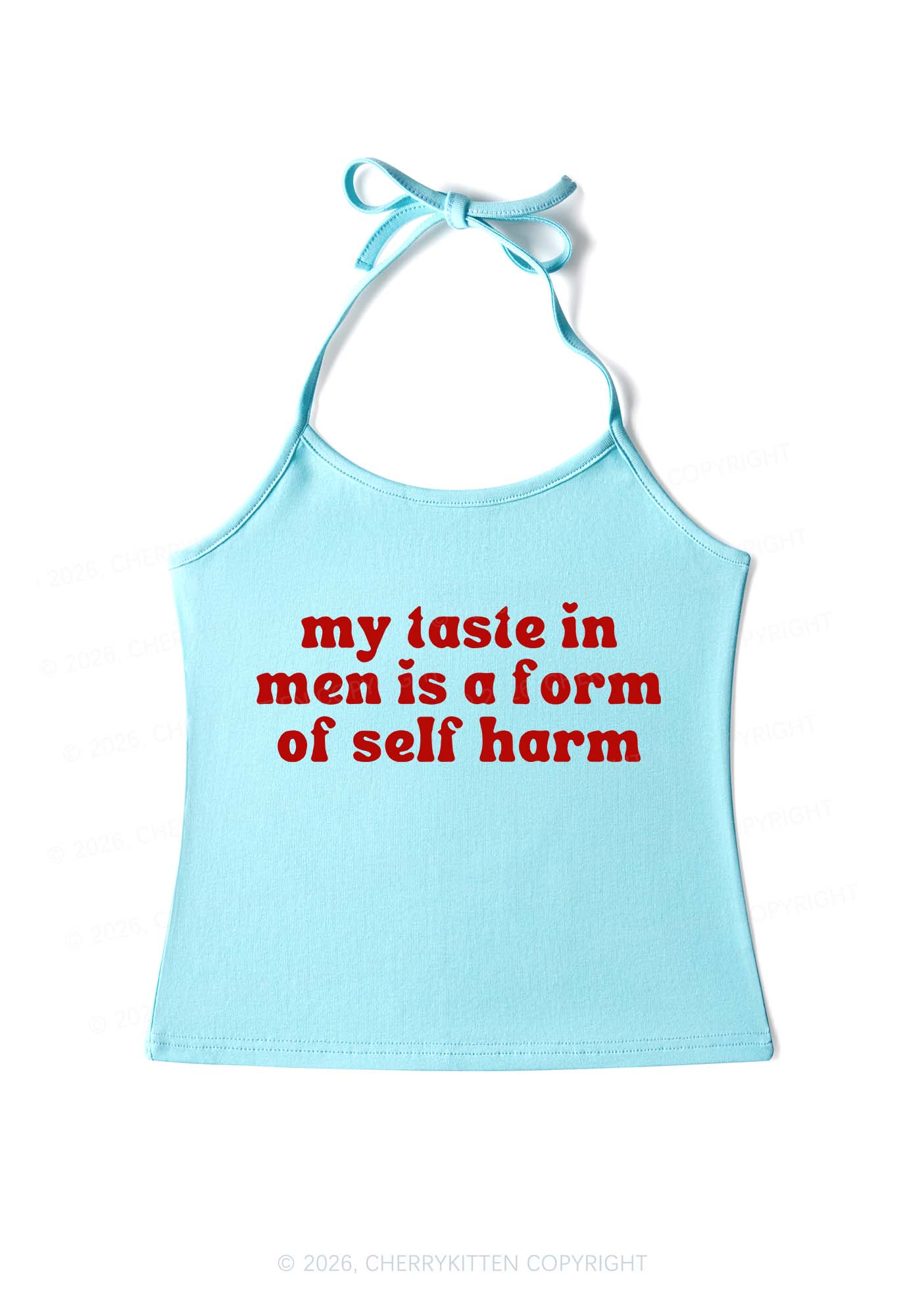 My Taste In Men Y2K Halter Neck Cami Cherrykitten