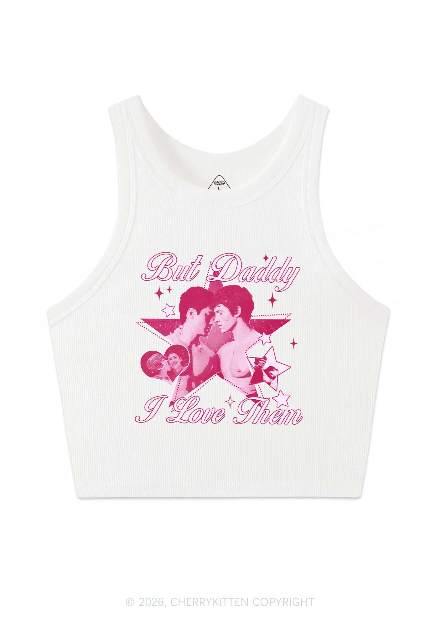 But Daddy I Love Them Star HR Y2K Crop Tank Top Cherrykitten