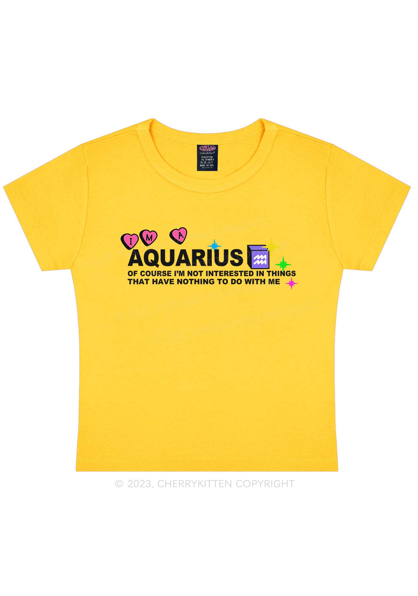 I'm A Aquarius Y2K Baby Tee Cherrykitten