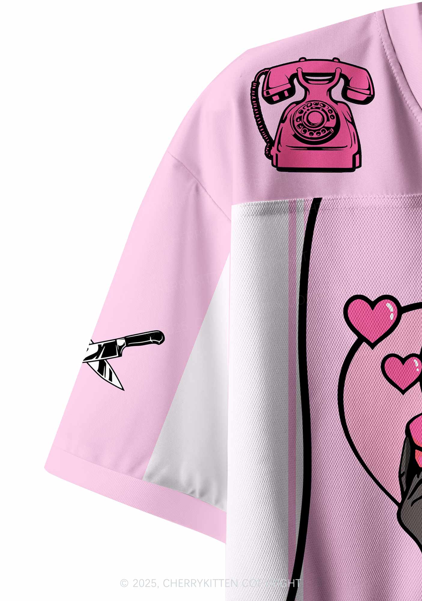 Custom Halloween Horror Hang Up Frist Y2K Crop Sport Jersey Shirts Cherrykitten