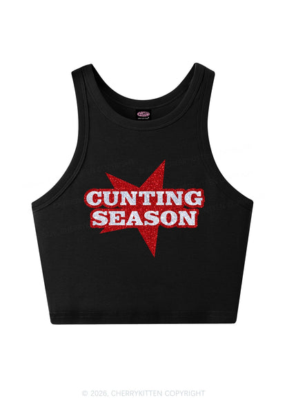 Glitter Cxxting Season Y2K Crop Tank Top Cherrykitten