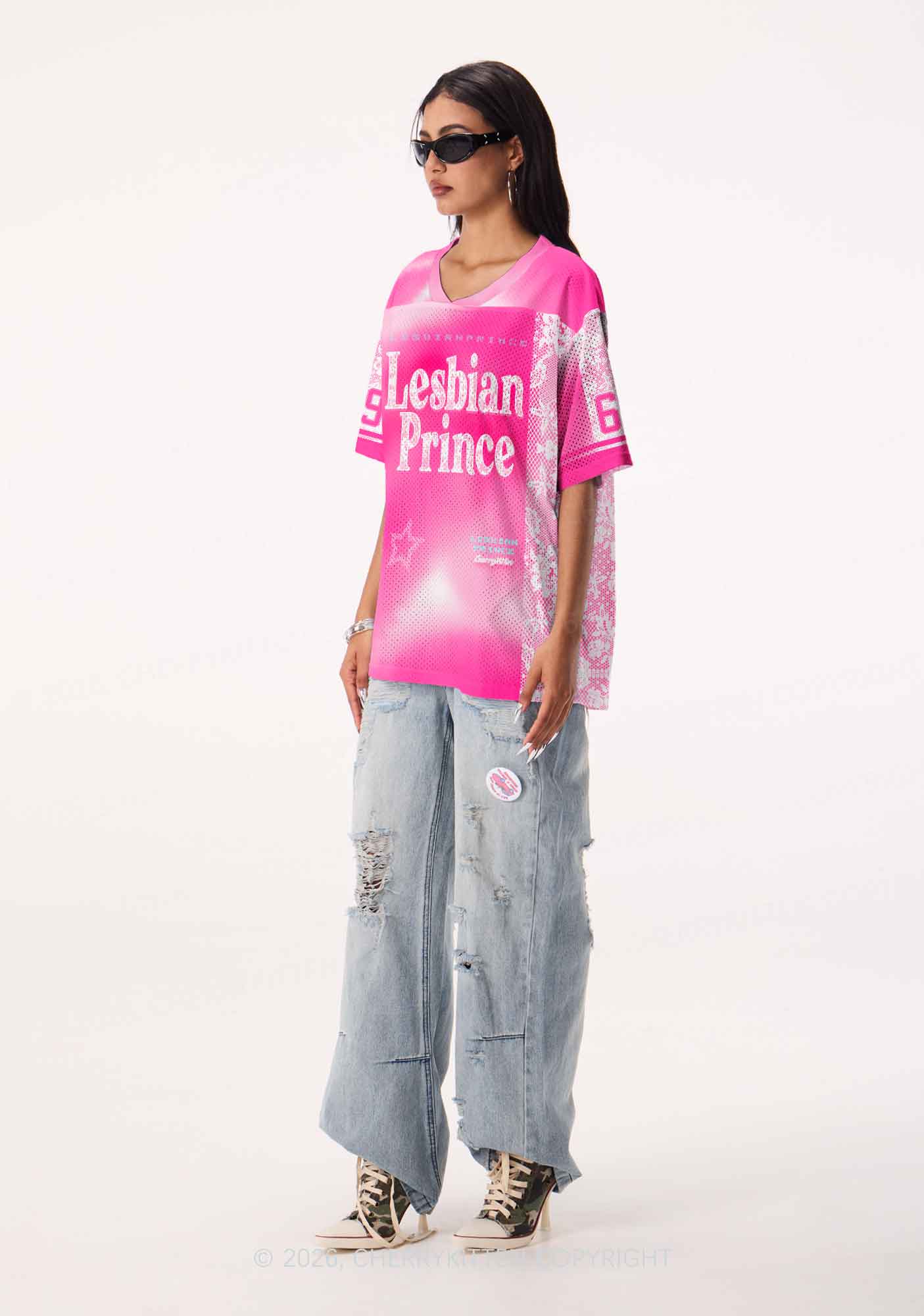 Lesbian Prince Pride Y2K Sport Jersey Shirts Cherrykitten