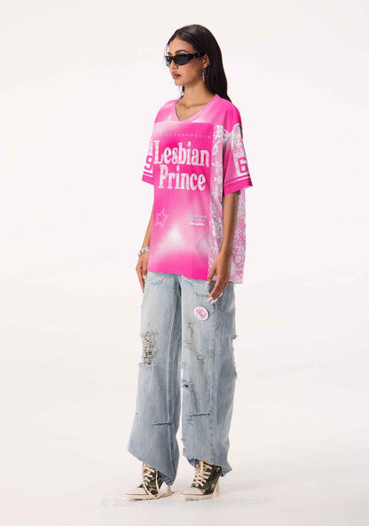 Lesbian Prince Pride Y2K Sport Jersey Shirts Cherrykitten