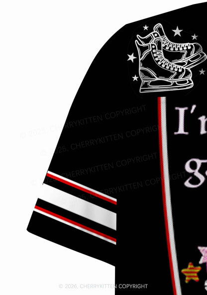 Black Slxt For My Gay BF HR Y2K Crop Sport Jersey Shirts Cherrykitten