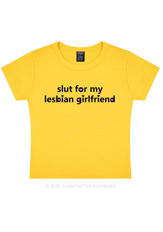 Slxt For My Lesbian Girlfriend Pride Y2K Baby Tee Cherrykitten