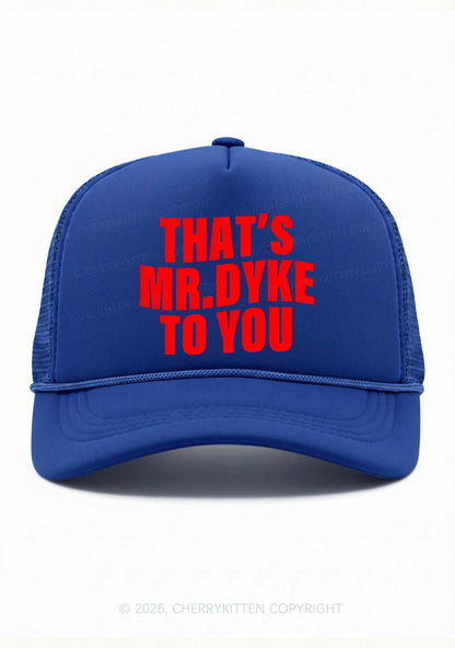 Thats Mr Dyke Pride Y2K Trucker Hat Cherrykitten