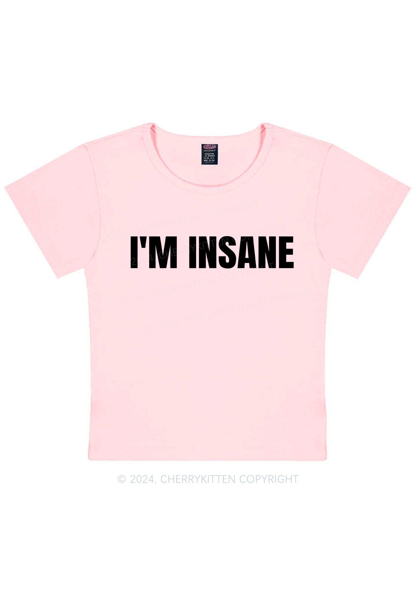 Im Insane Y2K Valentine's Day Baby Tee Cherrykitten