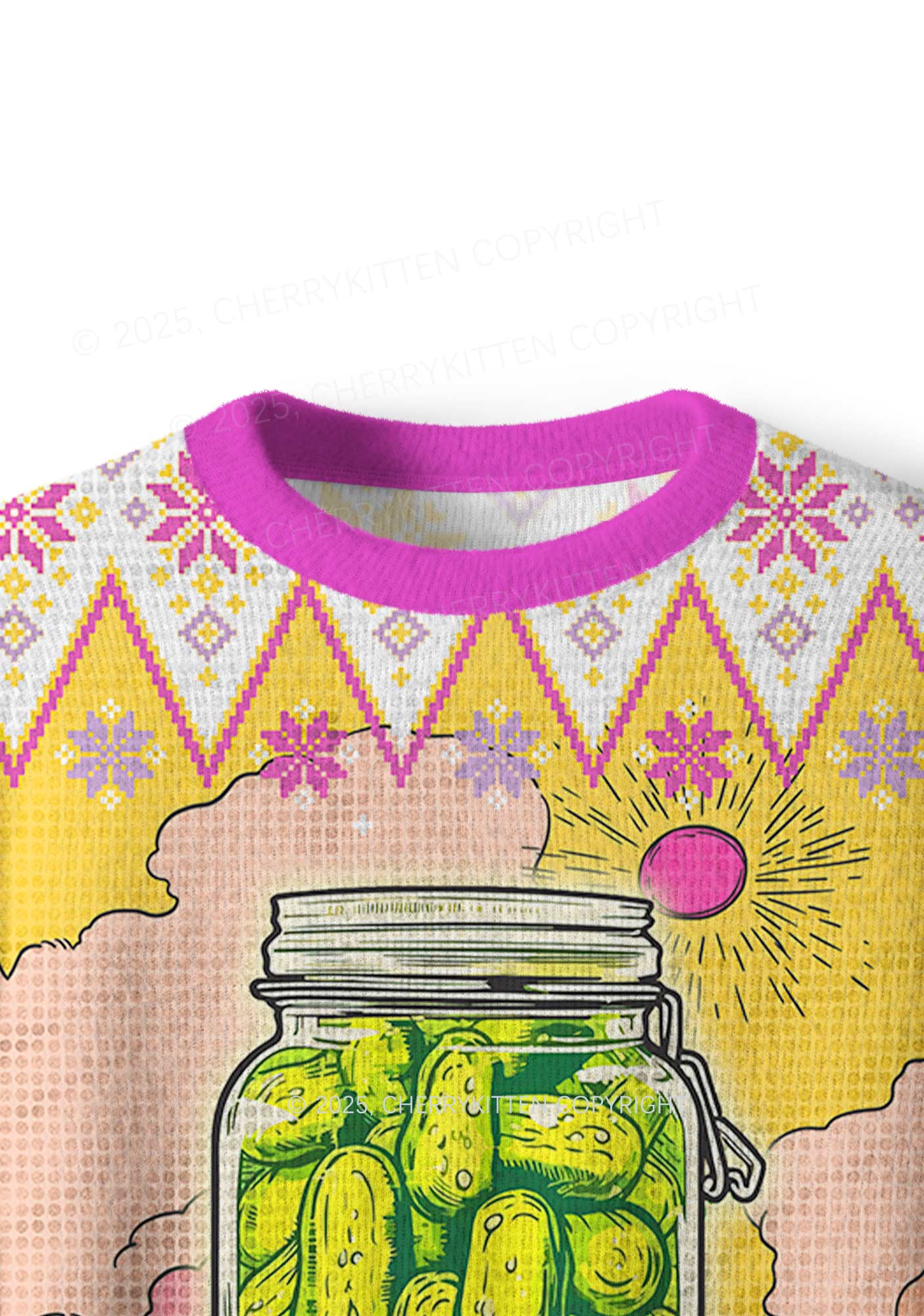 The Pickle Y2K Christmas Knit Sweatshirt Cherrykitten