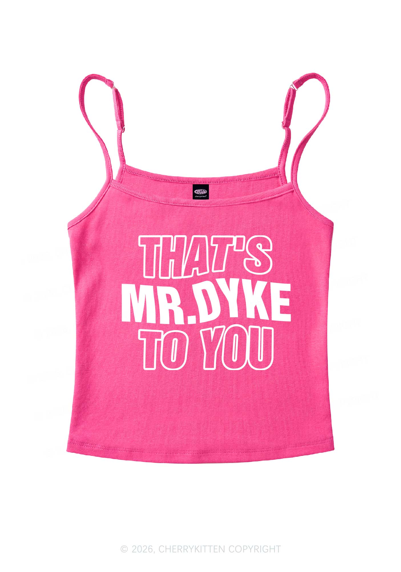 Thats Mr Dyke Pride Y2K Spaghetti Strap Cami Cherrykitten