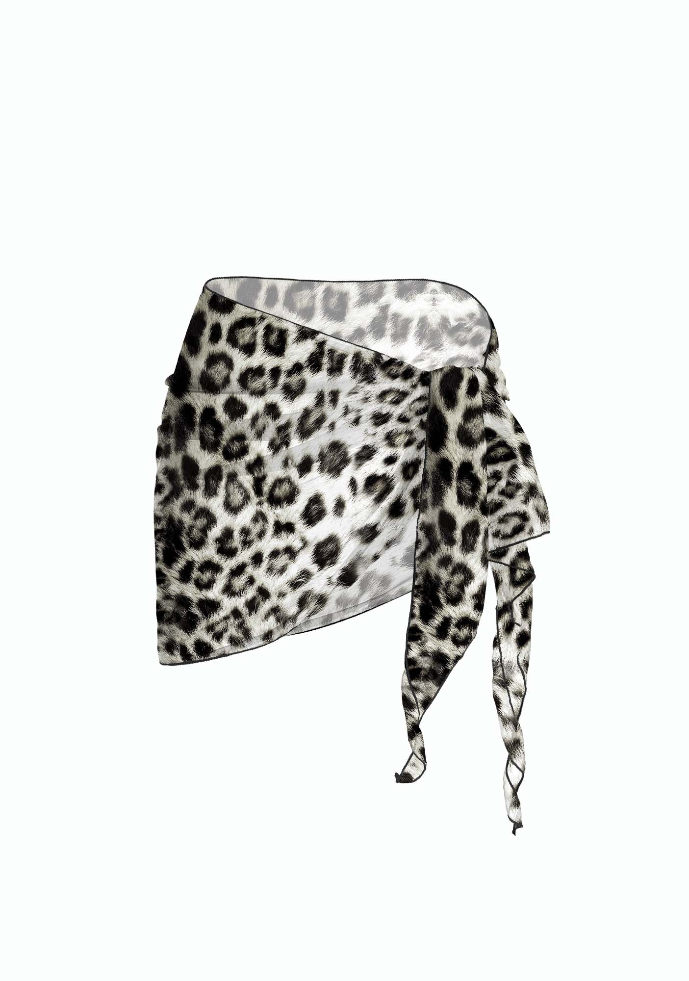 Snow Leopard Y2K Print Bikini Set Cherrykitten