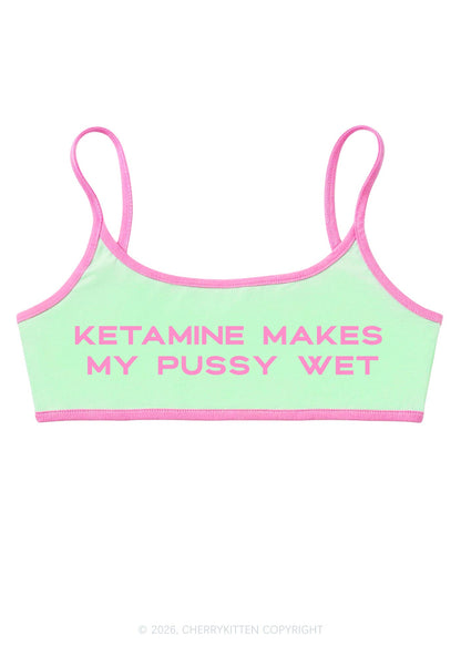 K Make My Puxxy Wet Y2K Super Crop Cami Cherrykitten