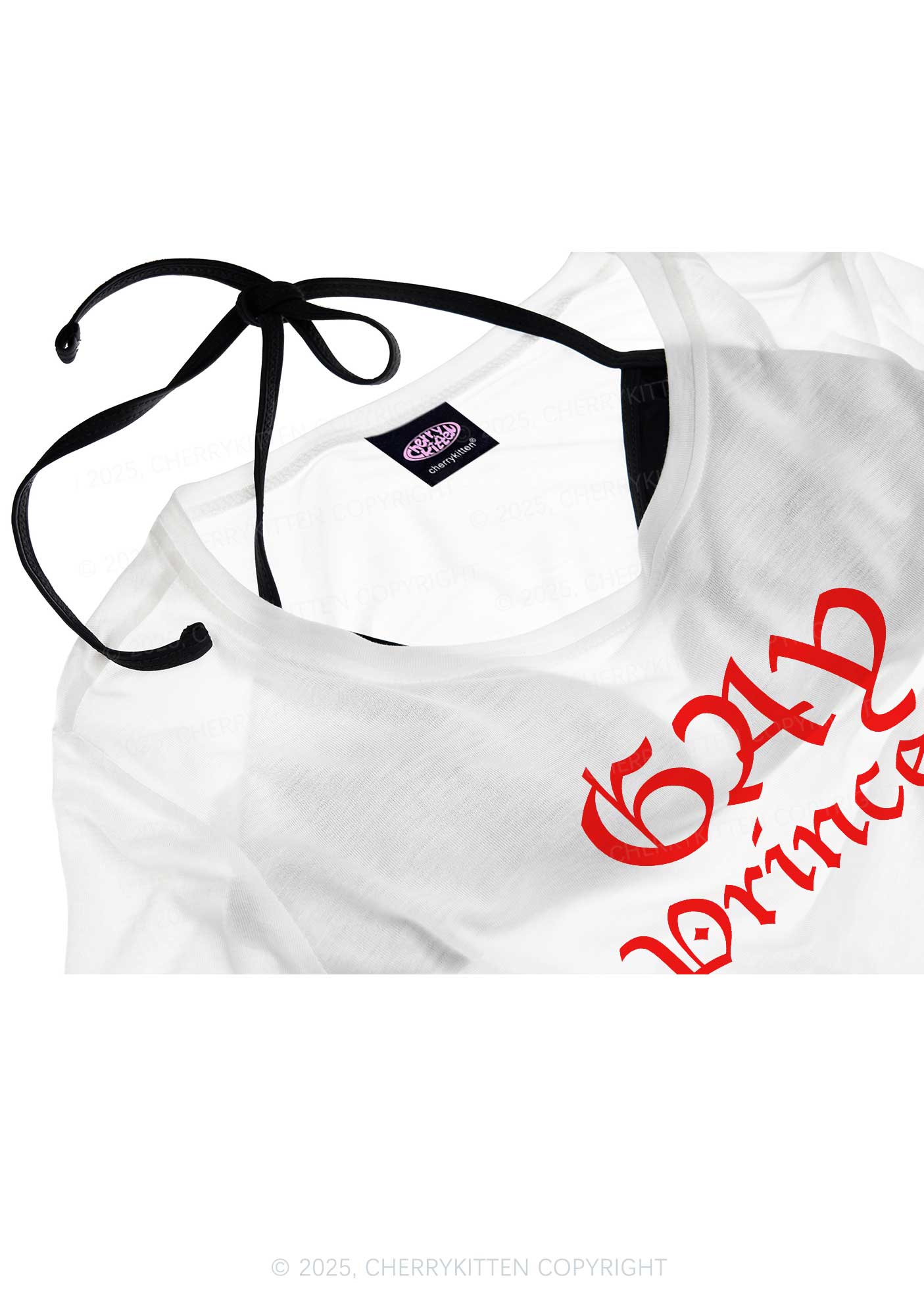 Gay Princess Pride Y2K Sheer Crop Tee Cherrykitten