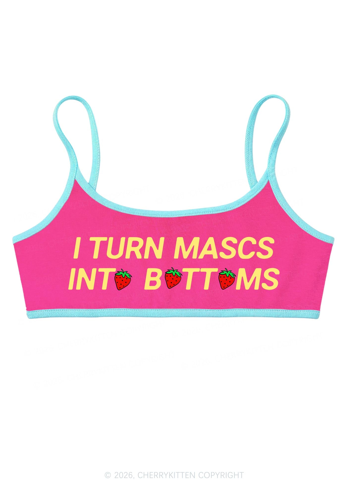 Turn Mascs Into Bottoms Pride Y2K Super Crop Cami Cherrykitten