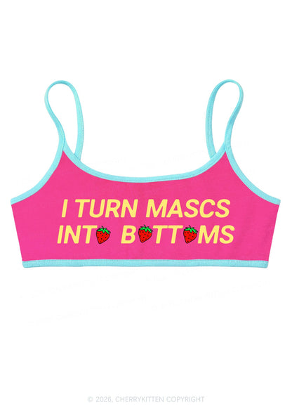 Turn Mascs Into Bottoms Pride Y2K Super Crop Cami Cherrykitten