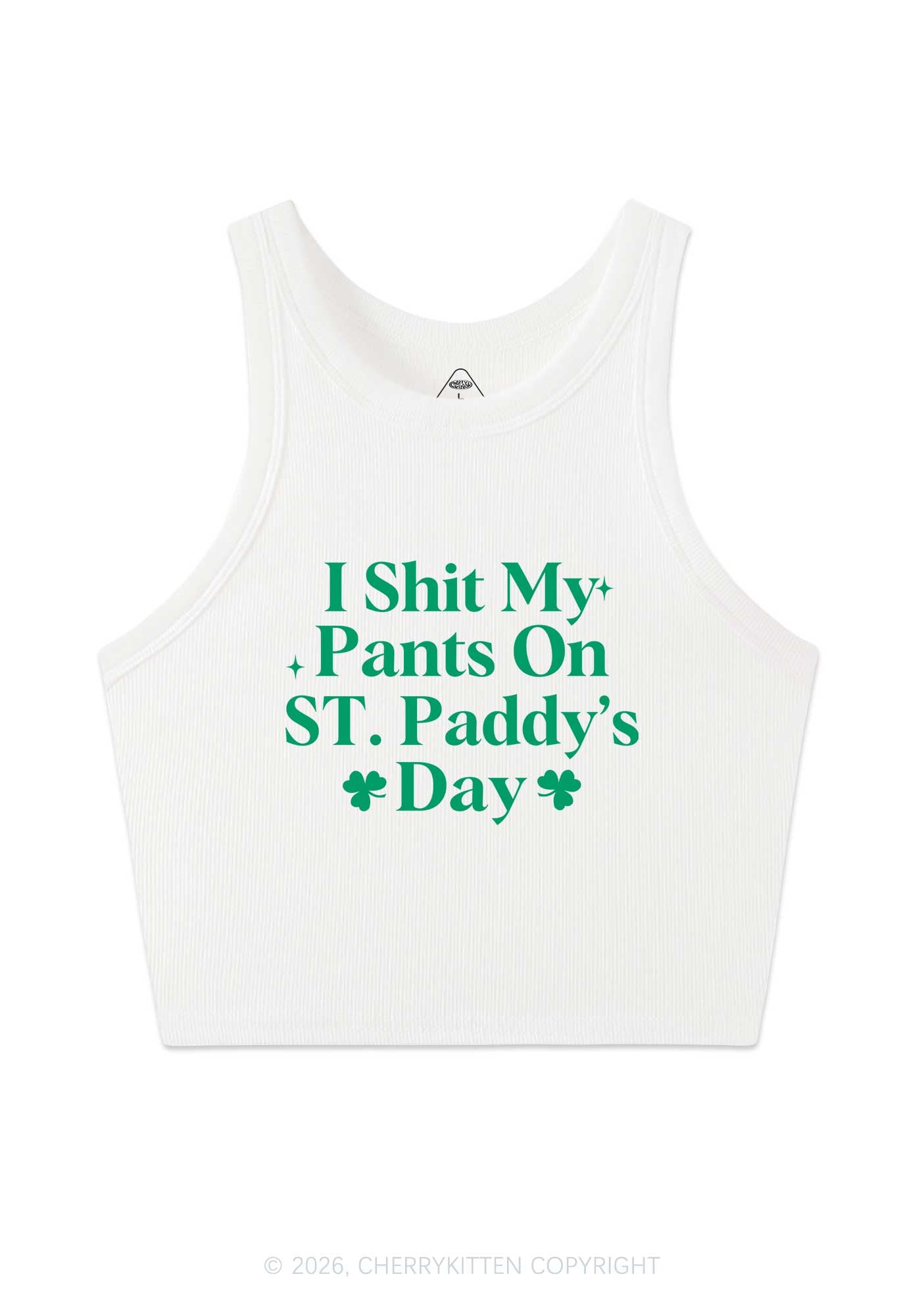 I Shxt My Pants St Patricks Y2K Crop Tank Top Cherrykitten