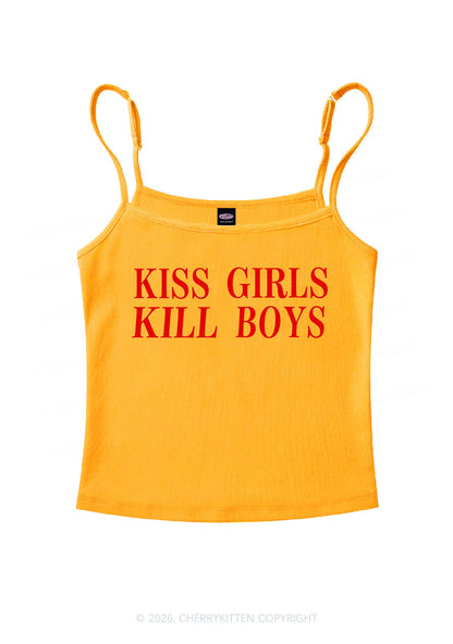Kiss Girls Kill Boys Pride Y2K Spaghetti Strap Cami Cherrykitten