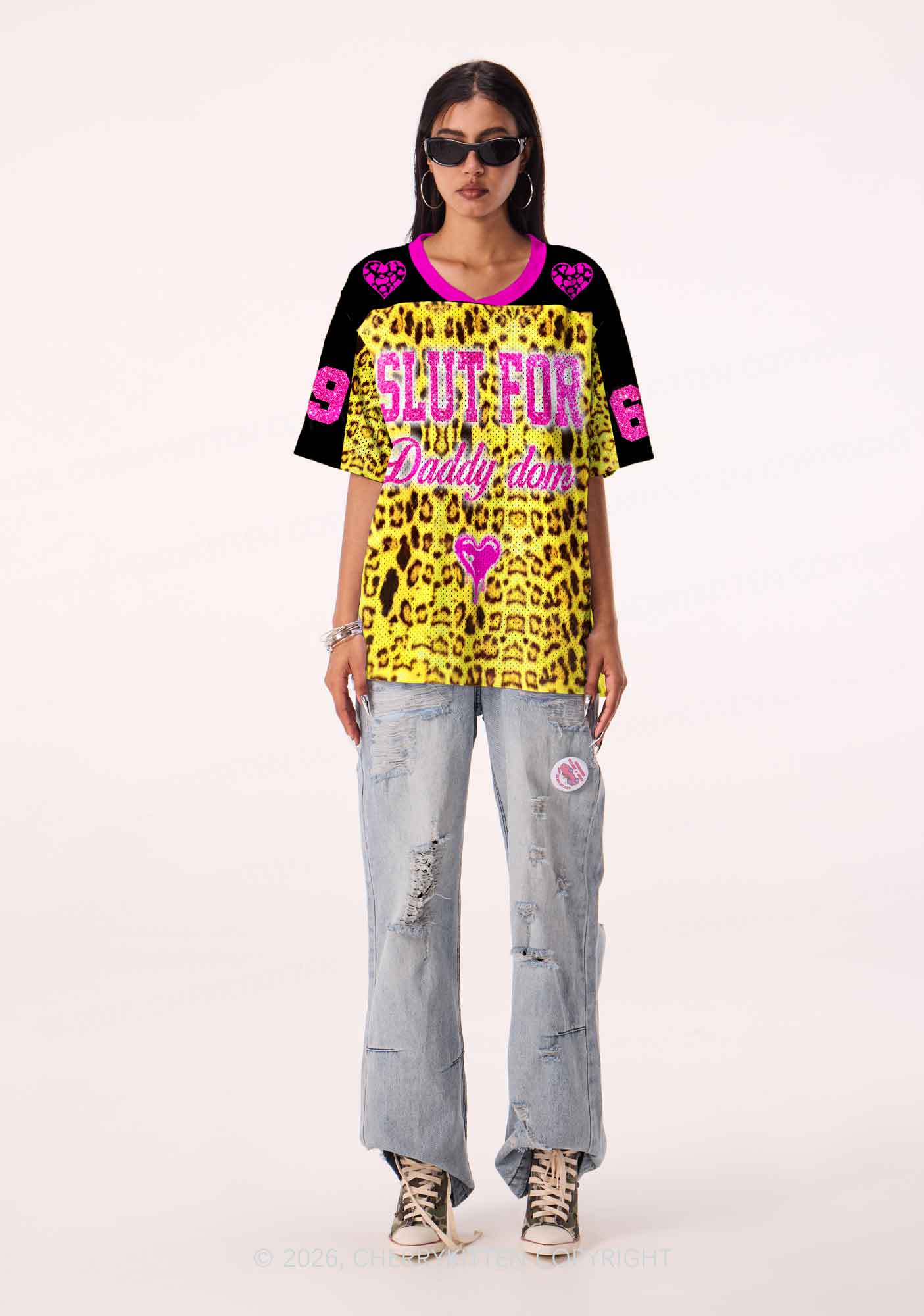 Slxt For Daddy Dom Leopard Y2K Sport Jersey Shirts Cherrykitten