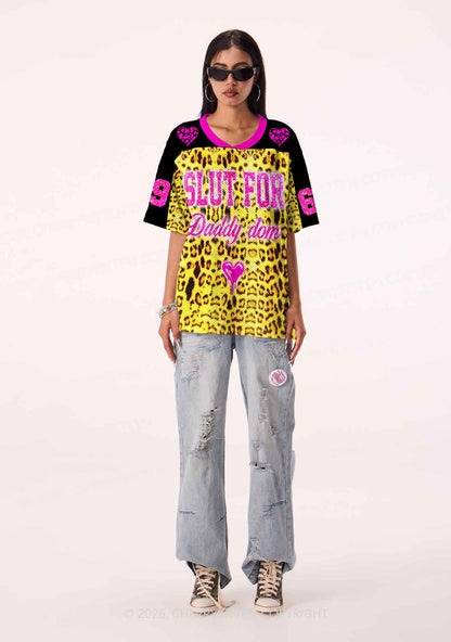 Slxt For Daddy Dom Leopard Y2K Sport Jersey Shirts Cherrykitten