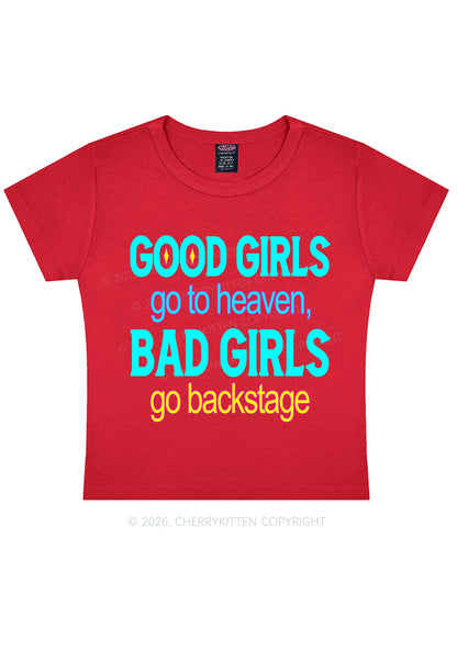 Bad Girls Go Backstage Y2K Baby Tee Cherrykitten