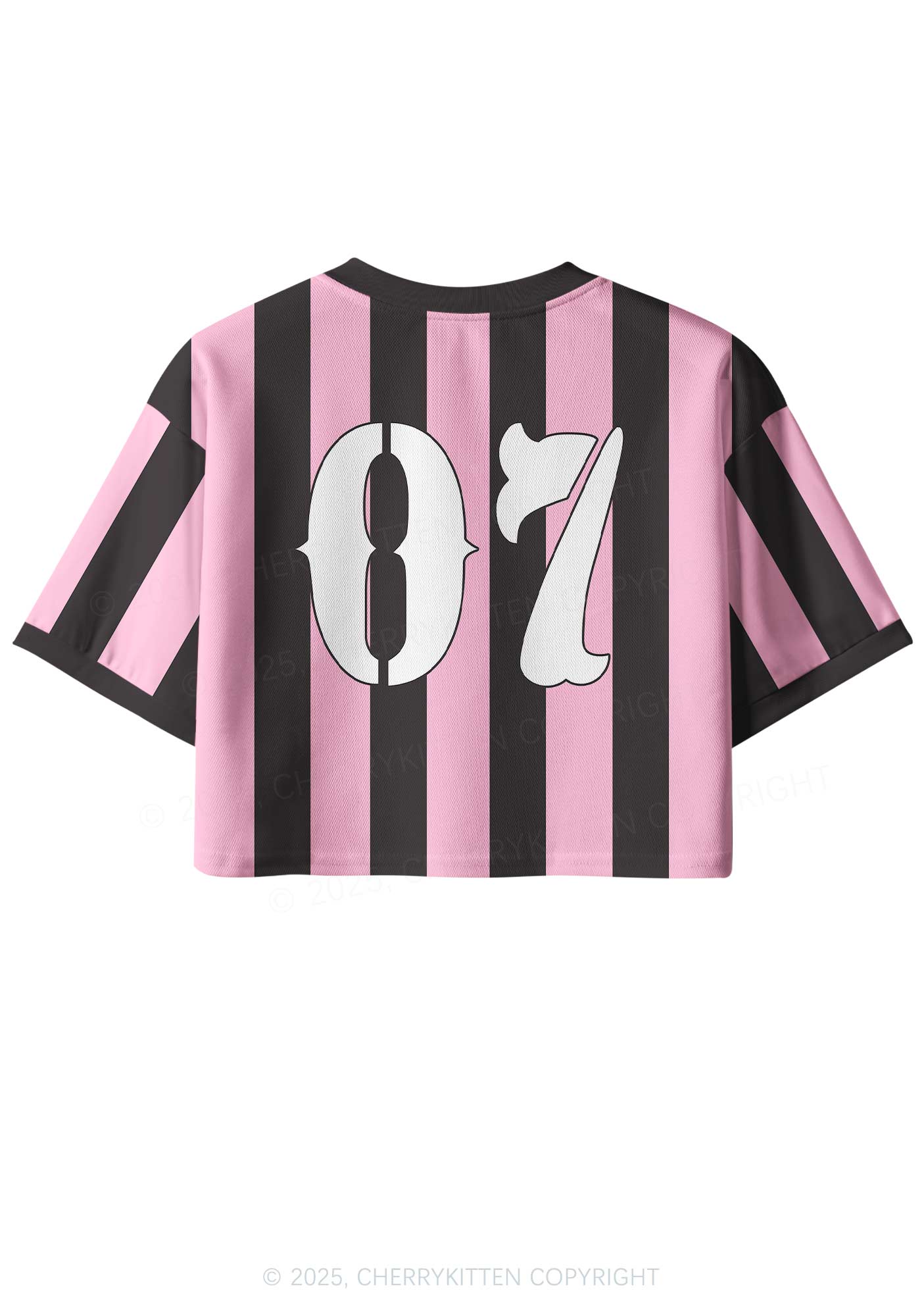 Custom Team Stripe Y2K Crop Sport Jersey Shirts Cherrykitten