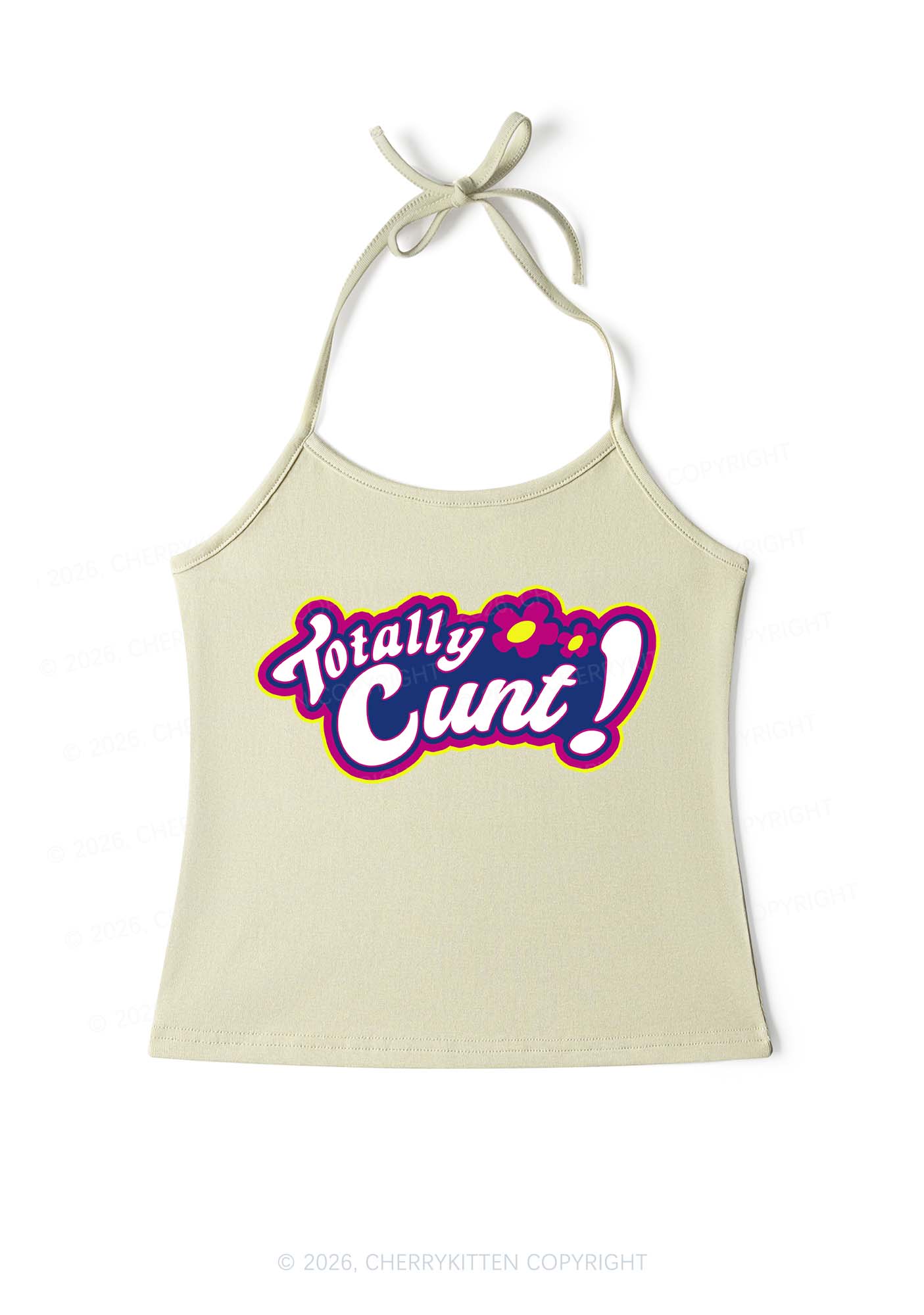 Totally Cxxt Y2K Halter Neck Cami Cherrykitten