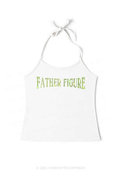 Rhinestone Father Figure Y2K Halter Neck Cami Cherrykitten