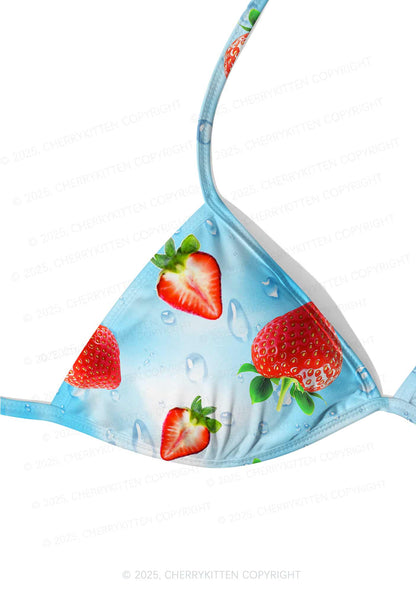 Cute Strawberry Y2K Print Bikini Set Cherrykitten