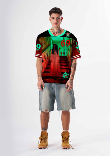 Halloween Staircase Ghost Y2K Sport Jersey Shirts Cherrykitten