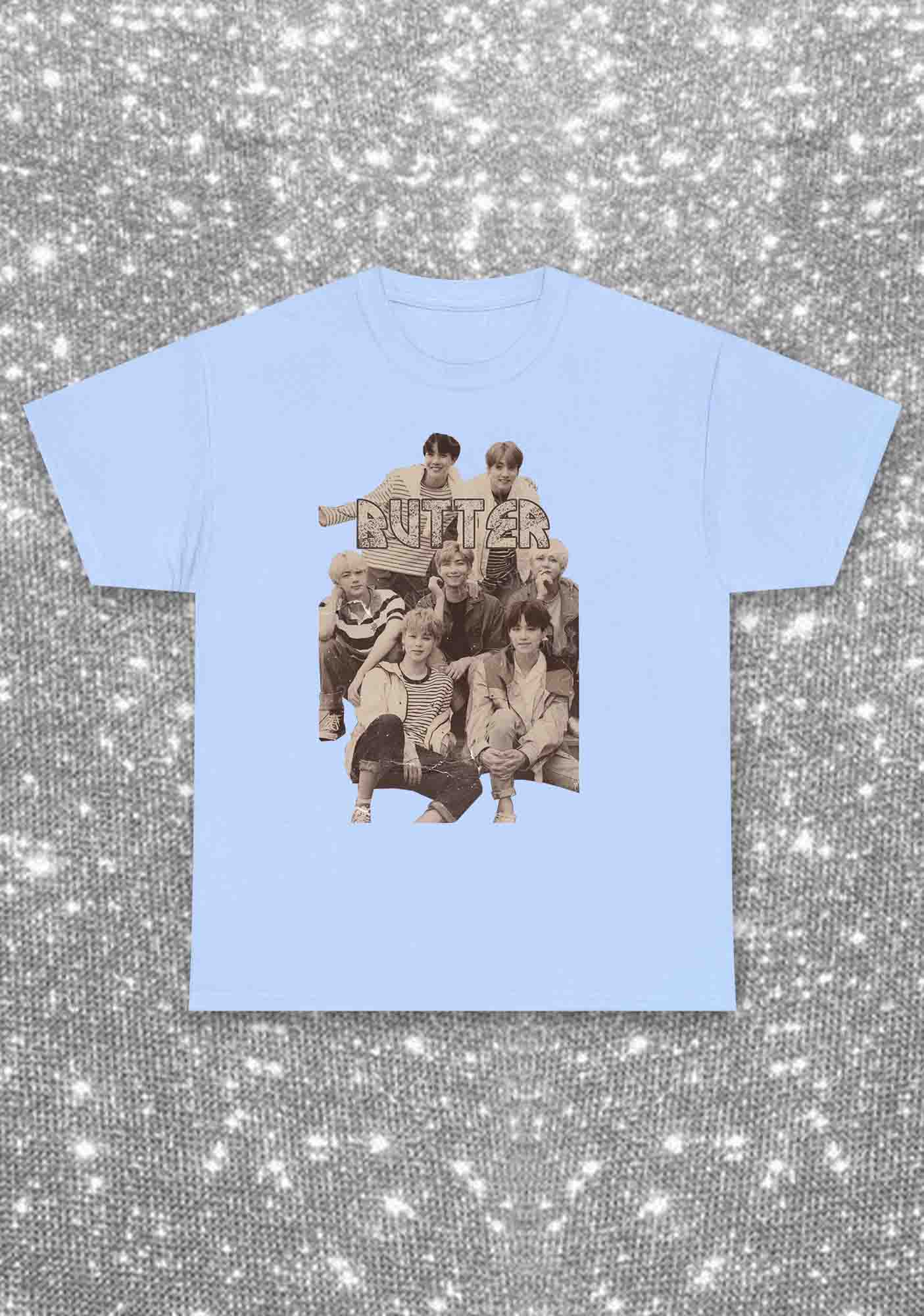 Vintage Butter Bangtan Kpop Y2K Chunky Shirt Cherrykitten